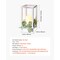 Wooden Wedding Lantern Centerpiece with LED Candle, Flower Wreath for Table Decor